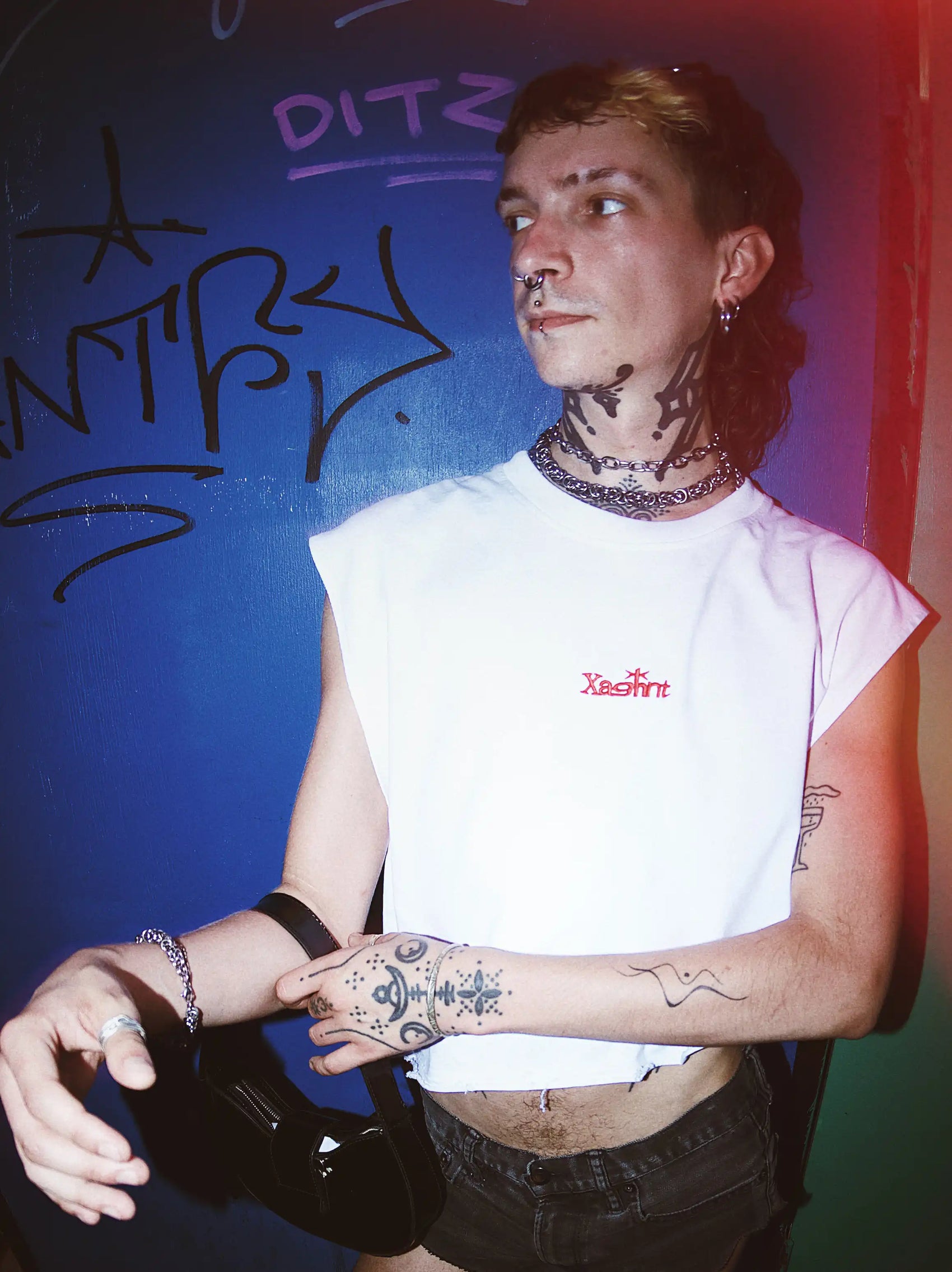 Gekürztes Muskel-T-Shirt